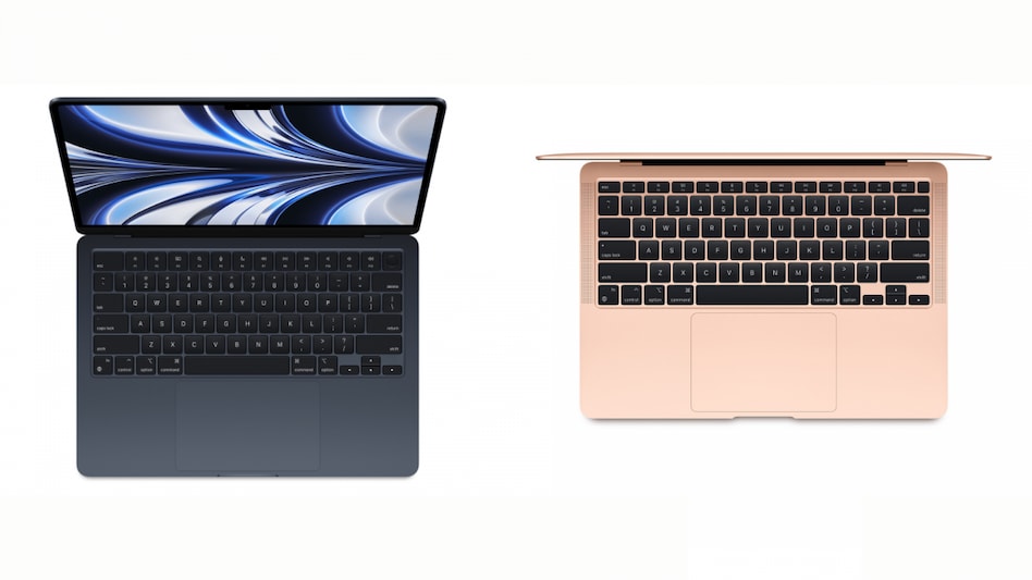 Solda M2 MacBook Air, sağda M1 MacBook Air